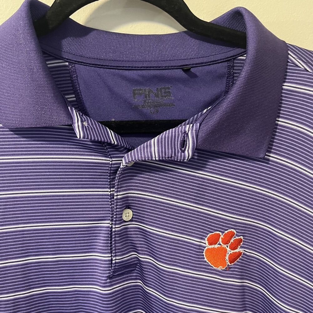 Ping Clemson Tigers Purple Golf Polo Men's Large